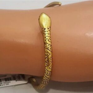 Madewell NWT Gold-Toned Brass Snake Cuff Open-End Bracelet